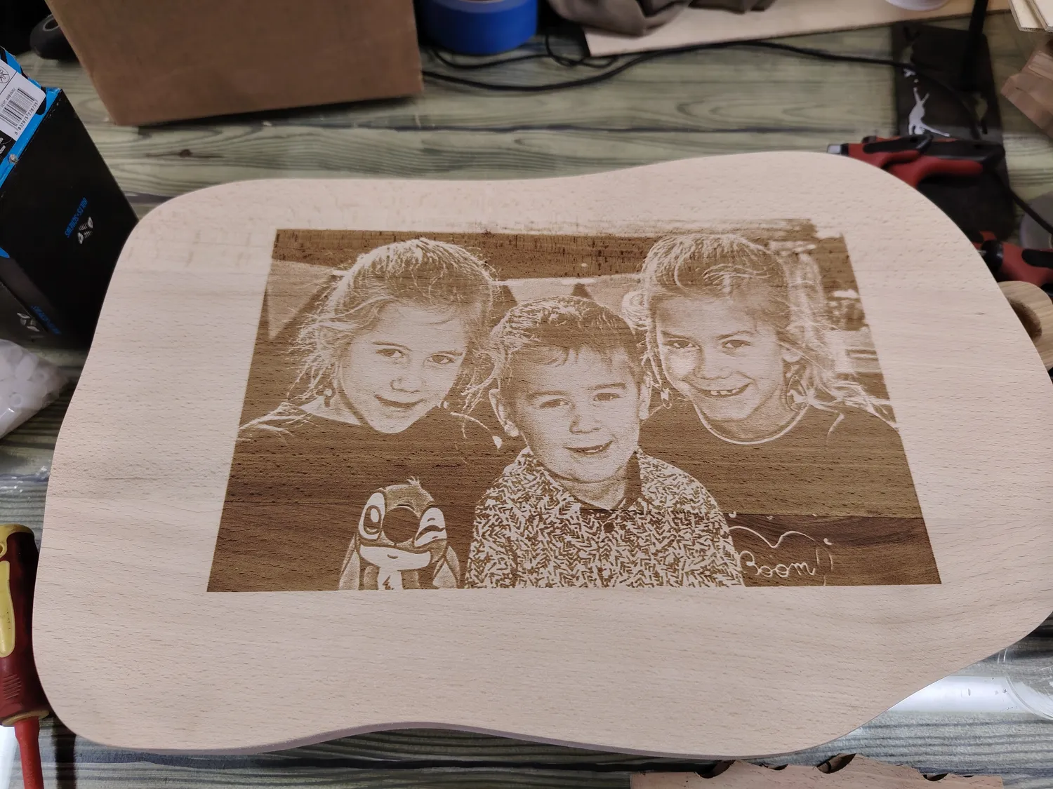 gravure au laser sur bois la garnache